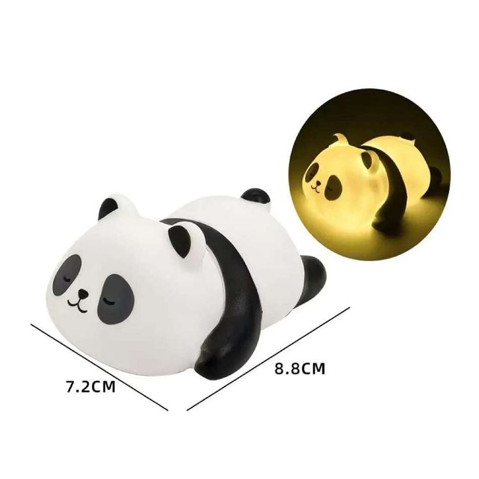 New Panda LED Night Light Living Room Cute Panda Plastic Lamp Bedside Decor Creative Kids Night Light Birthday Gift Decoration