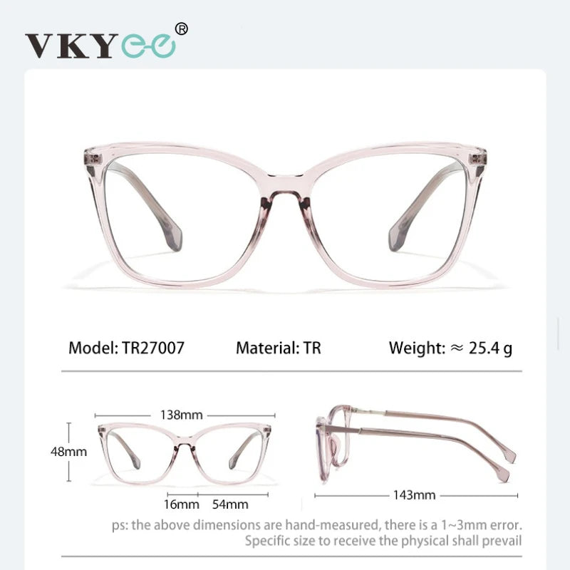 VICKY New Simple Cat's Eye Personalized Design Fashion Anti-Blue Light Reading Glasses Customizable Prescription 27007