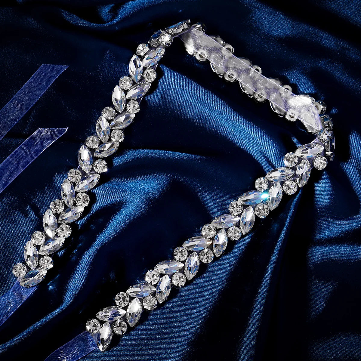 Luxury Crystal Belt Fashion Viscose Bride Belt Handmade Wedding Waist Chain For Women Sparkling Rhinestone Sash Accessories
