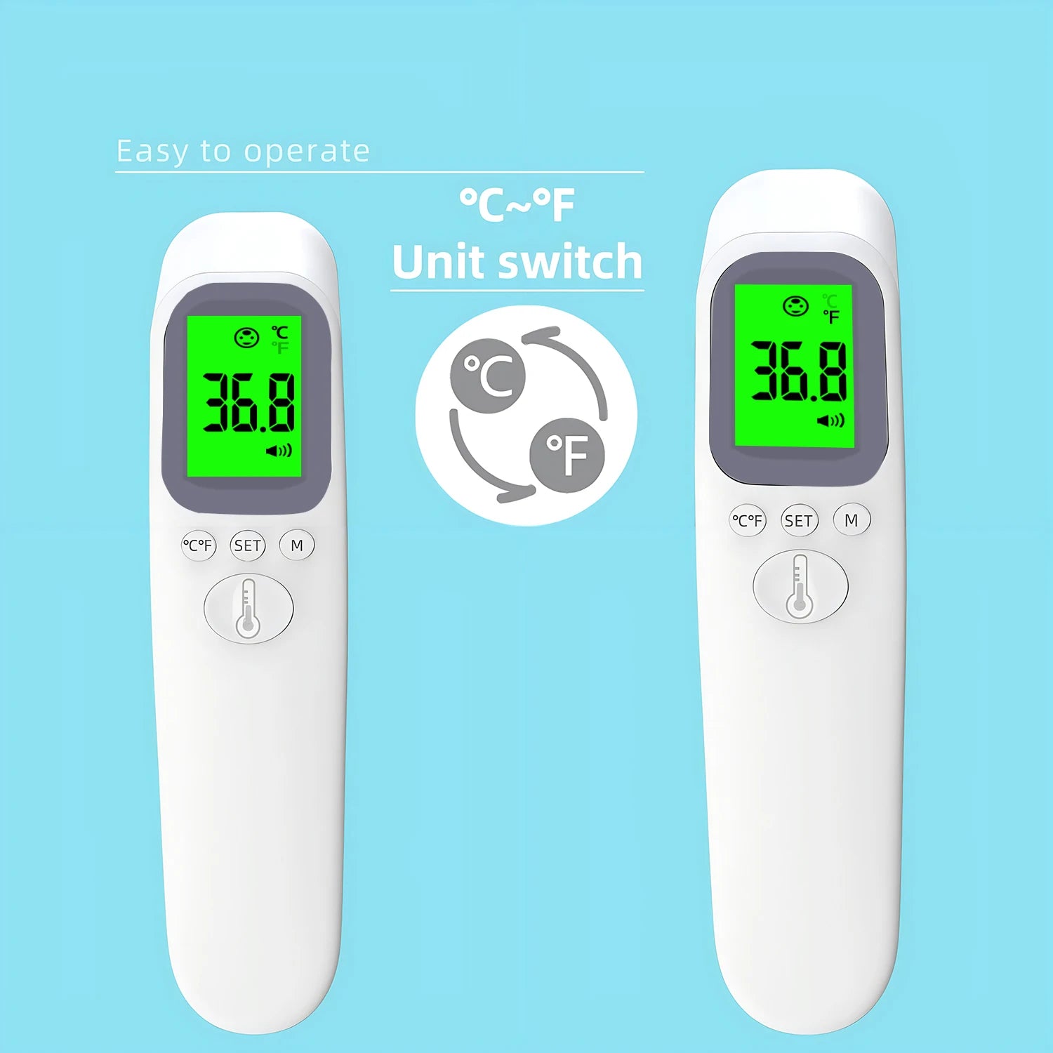 Children Infrared Digital Thermometer Forehead Non-contact Body Fever Termometre Or Kids Finger Pulse Oximeter Blood Oxygen Mete