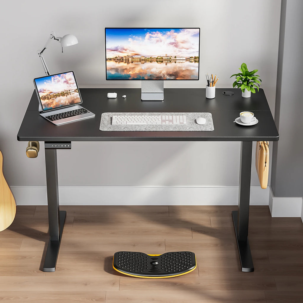 JHK  Ergonomic Electric Standing Desk Height Adjustable Computer Desk Large Work PC Table Home Office Writing Gaming Desks