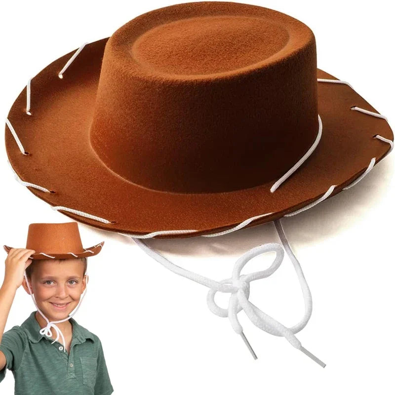 Cowboy Western Hats and Bandanas for Kids Costume Hat Accessories for Toddler Child Theme Birthday Party Halloween Costume Dress
