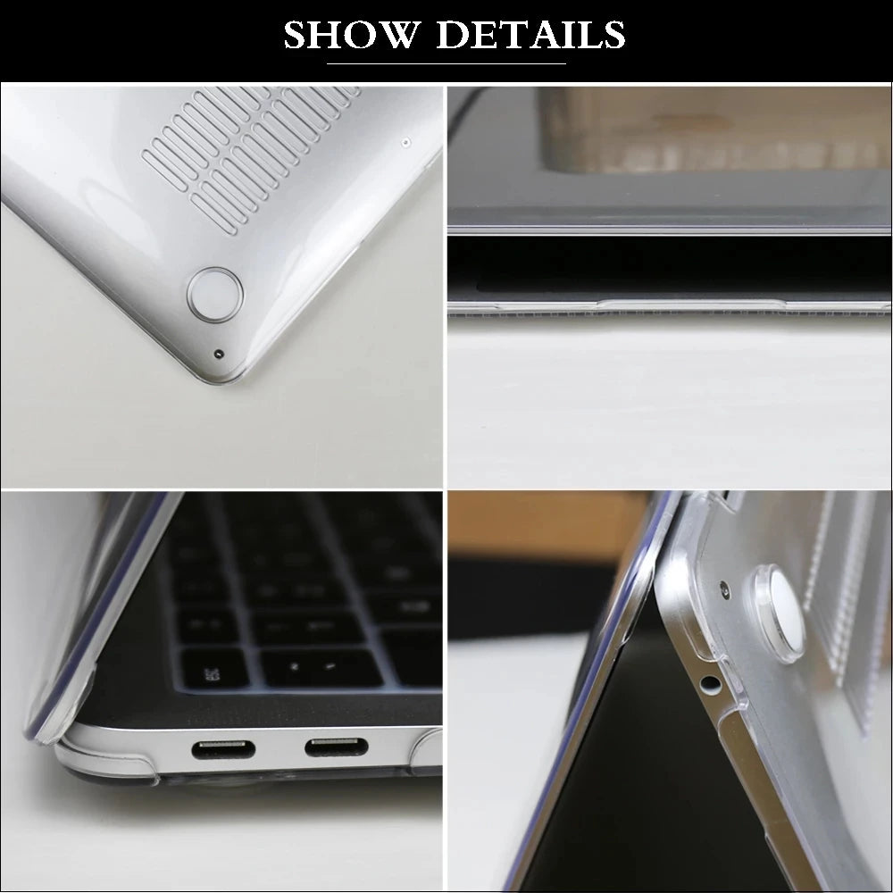 Laptop Cases for MacBook Air 15 Case M5 M4 A3448 A3241 Touch ID Pasta MacBook Air 15.3 Inch 2024 M3 A2941 M2 A3114 Funda Shell