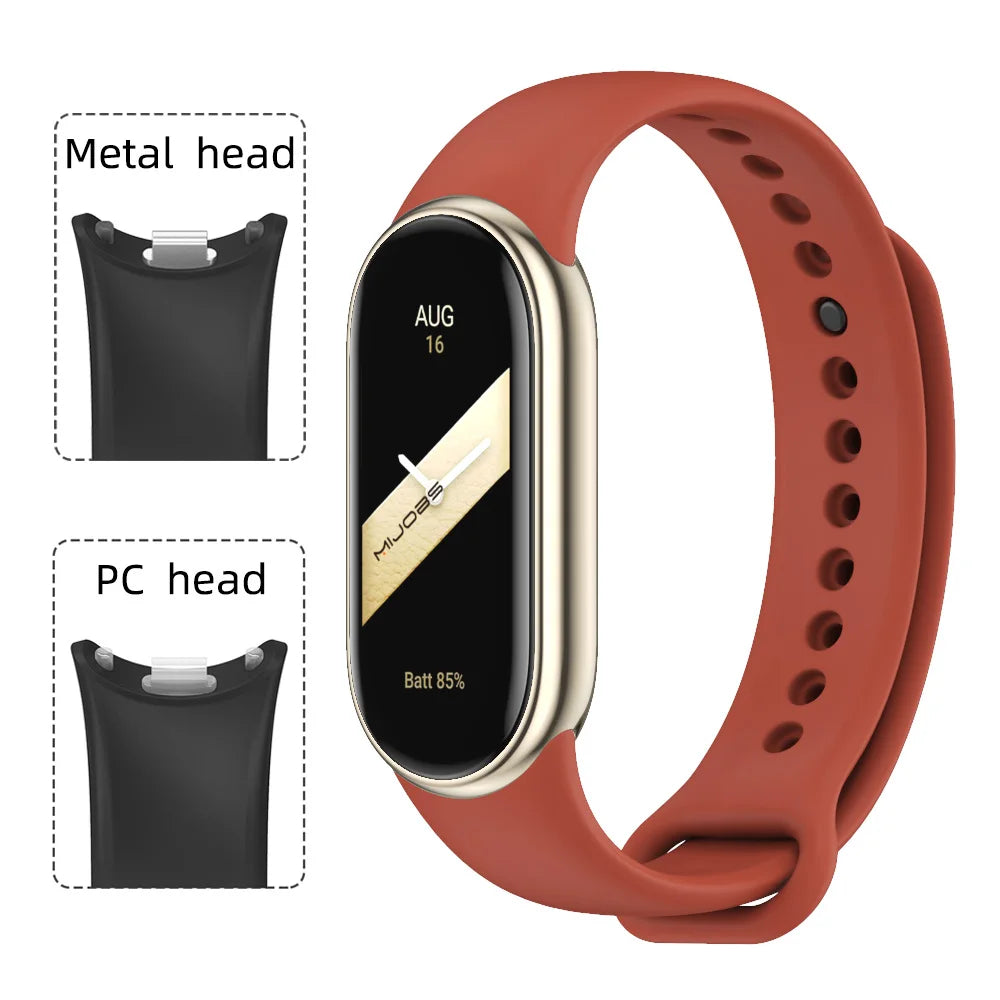 Bracelet for Mi Band 10 Strap for Mi Smart Band 10 9 8 NFC SmartWatch Sport Silicone Rubber Wristband Correa Miband 8 9 Strap