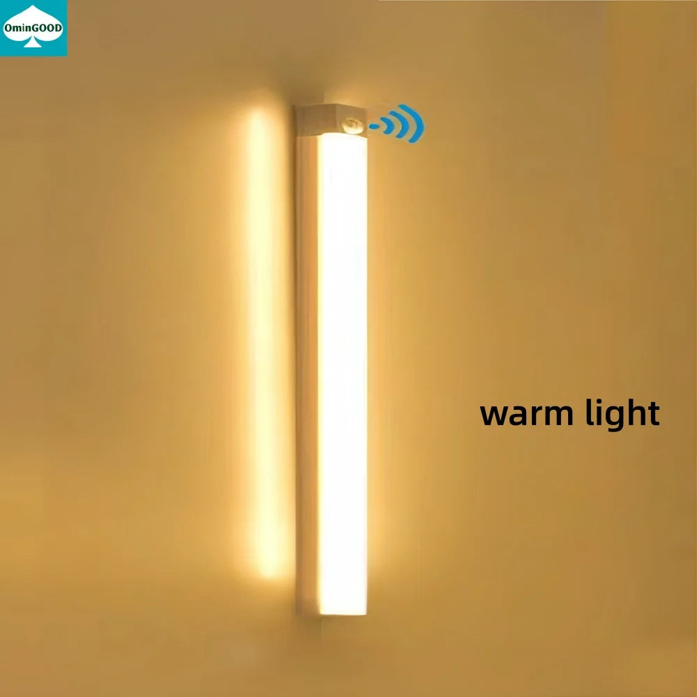 Rechargeable LED light, wireless motion sensing light, lighting strip under indoor cabinet, corridor sensing light