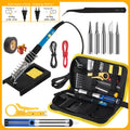 NEW Soldering Iron Kit Welding Tool (908-02:16-IN-1)(908-06:20-IN-1 With Digital Multimeter) 5 Extra Tips EU/US Plug 60W