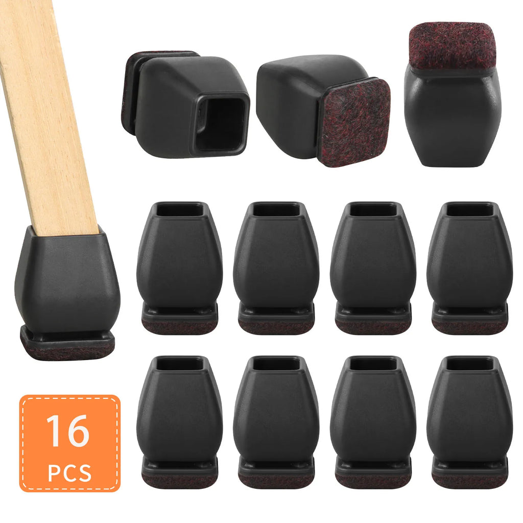 16PCS Silicone Chair Legs Pads Non-Slip Felt Chair Feet Caps Furniture Floor Protectors No Scratches Reduce Noise Home Decor