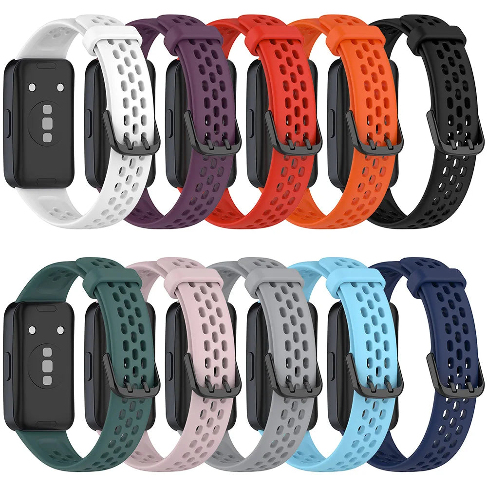 For Huawei Band 10 Silicone Watchband For Huawei Band 8 Smart Watch Sport Strap Wristband Replacement Bracelet Watch Accessories