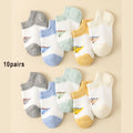 5/10 Pairs Baby Socks Ankle Socks Low Cut Short Socks for Boys and Girls Four Seasons Comfortable Breathable Cute