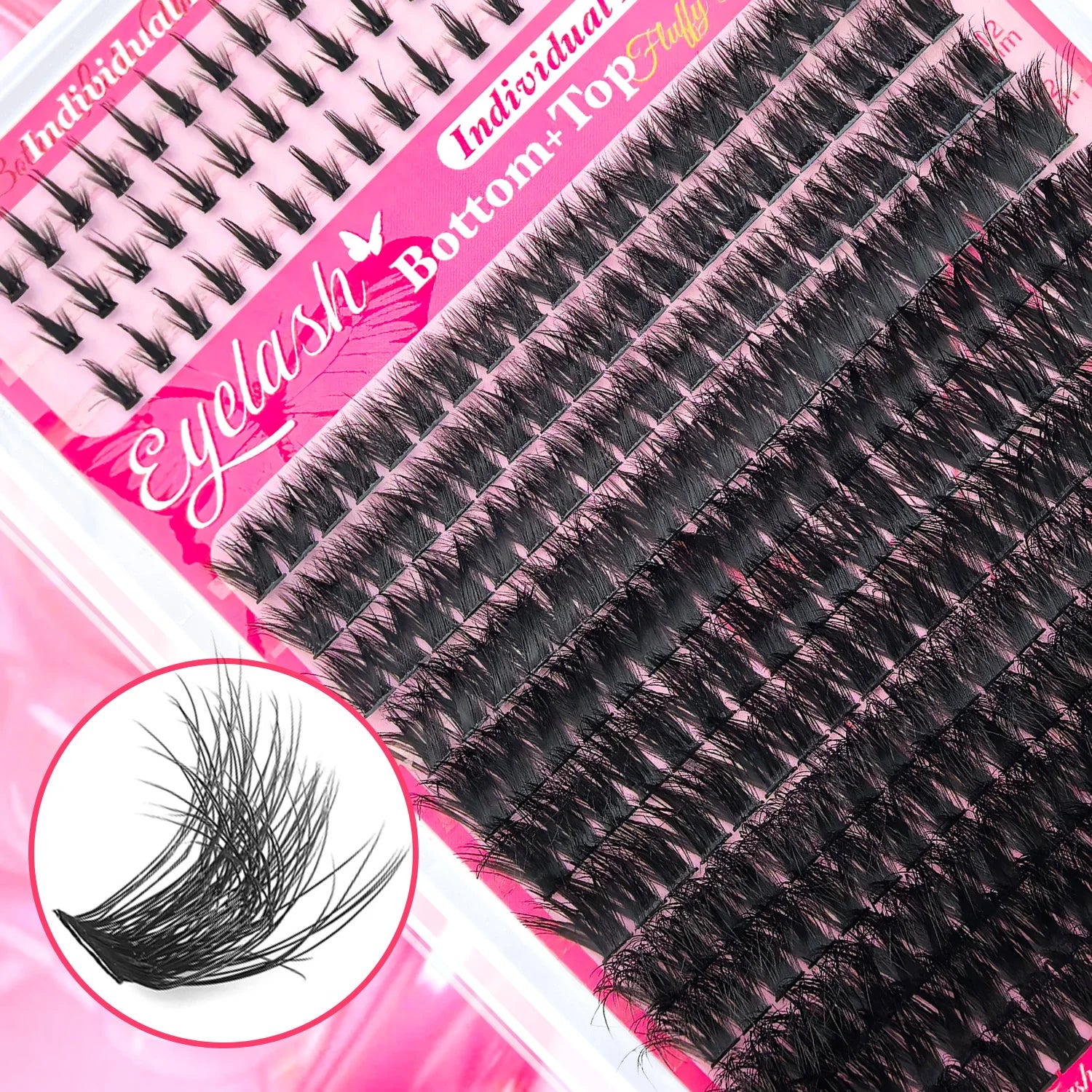 Show-Stopping Top & Bottom Lash Kit – 250/740 Cluster Shell Fluffy Volume, Mix-&-Match Lengths & Styles! Killer for Any Look