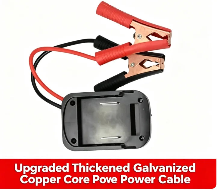 Car Emergency Jump Start Adapter For Makita Lithium‑Ion Battery, 12V Vehicle Jumper Booster Cable Clips with Dual USB Output Swi