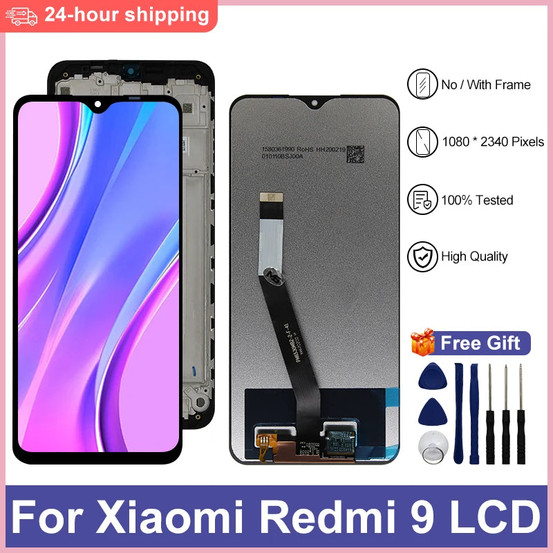 6.53" For Xiaomi Redmi 9 LCD Display Touch Screen For Redmi 9 Display  M2004J19G M2004J19C Screen Replacement Parts