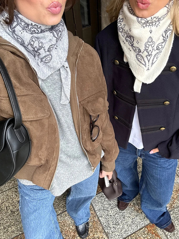Vintage Paisley Knit Jacquard Women's Scarf Elegant Shawl Scarves Accessory Female 2026 Autumn Fashion All-match Lady Shawls