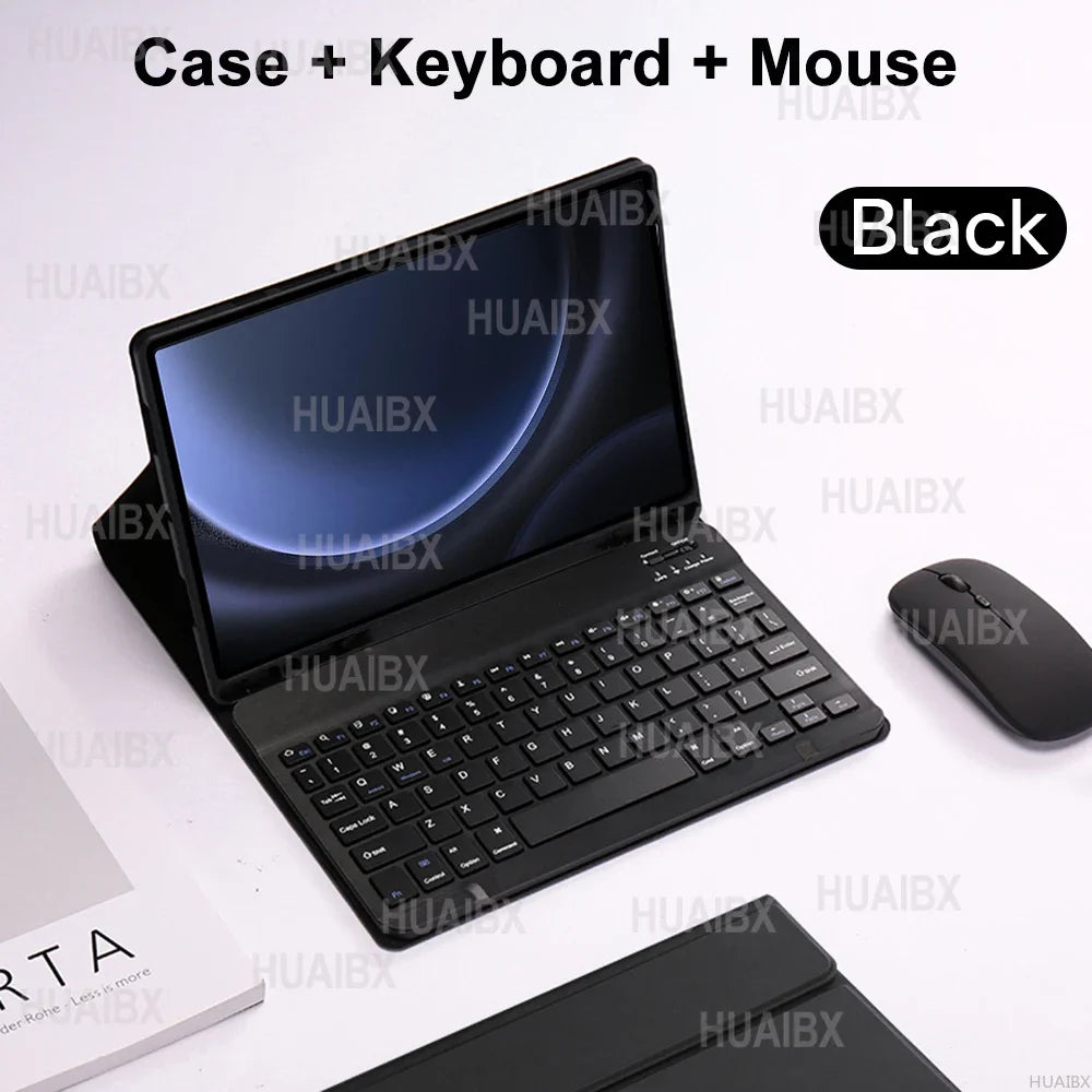 For Samsung Galaxy Tab S9 FE 10.9 Inch Case, Detachable Keyboard for Samsung Tab S9 FE SM-X510/X516B