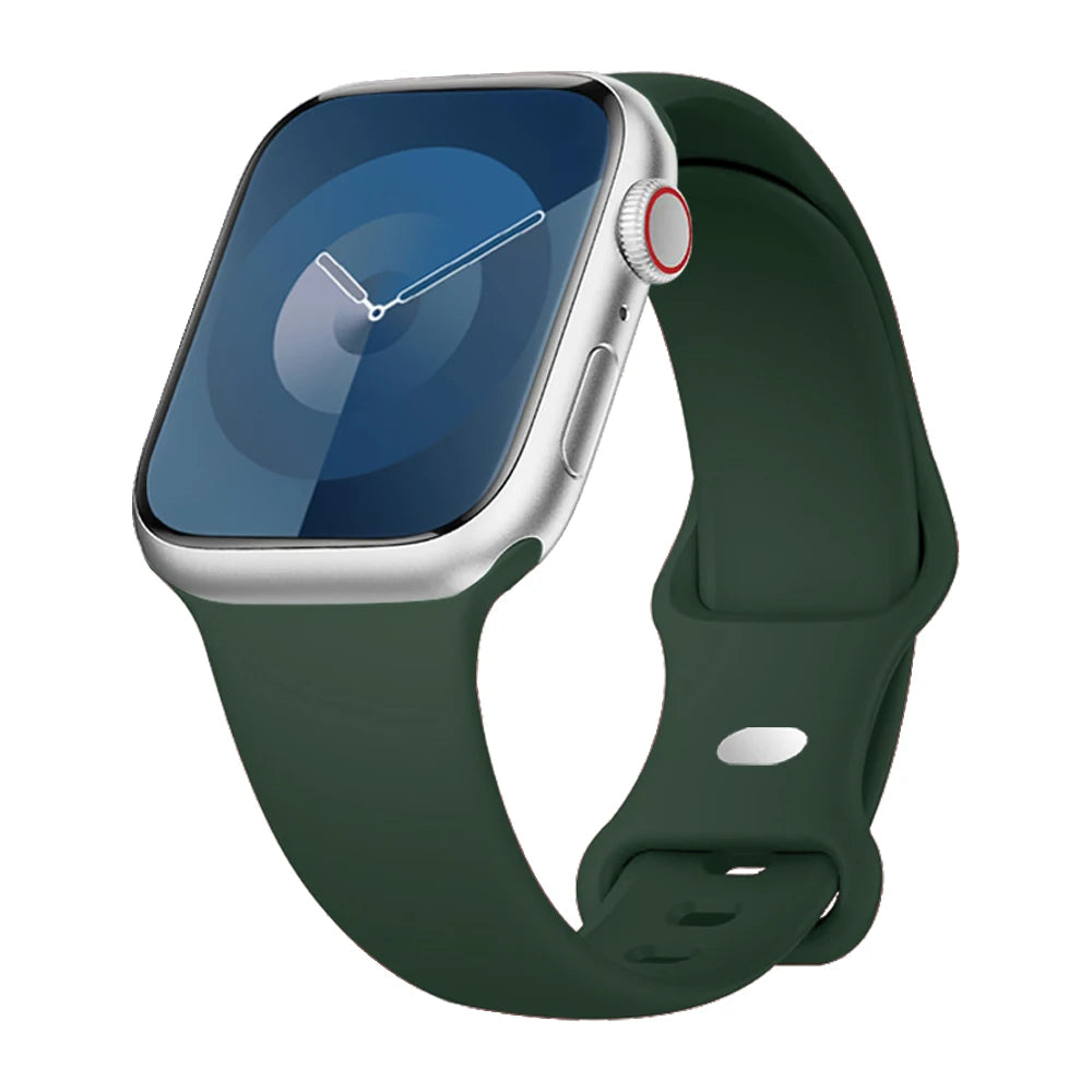 Strap for apple watch band 40mm 44mm 45mm 49mm 41mm 46mm 42mm silicone correas bracelet iwatch series 3 5 6 7 8 9 ultra 2 se 10