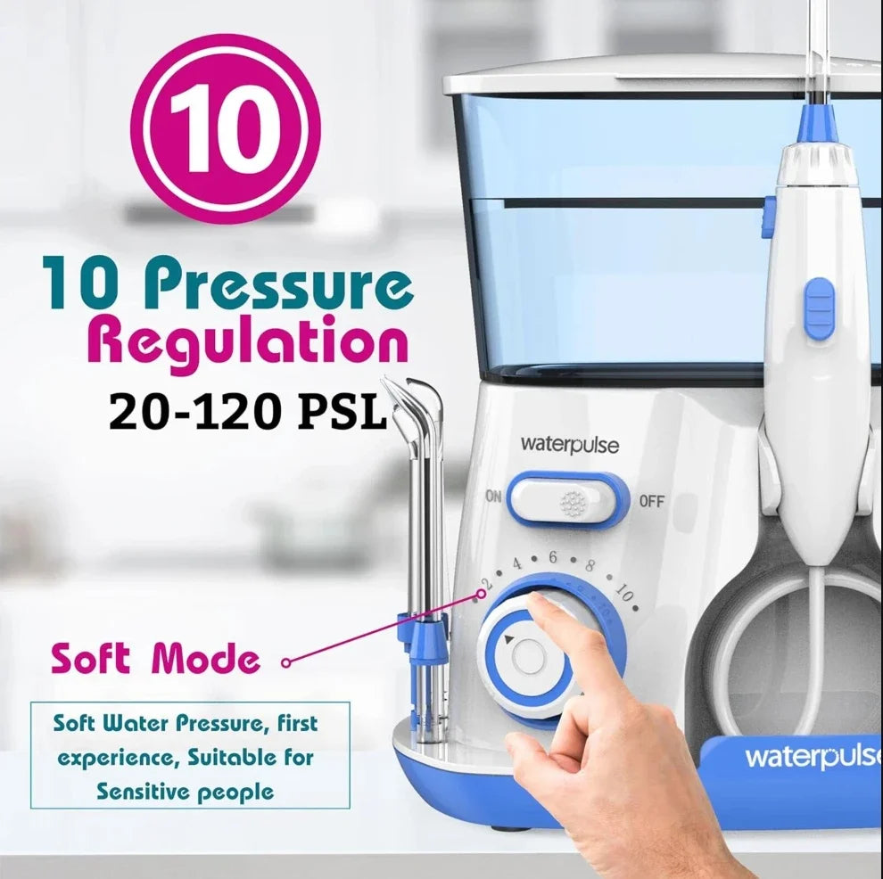 Waterpulse V300G Oral Irrigator 5pcs Tips Dental Water Flosser Electric Cleaner 800ml Oral Hygiene Dental Flosser for Oral Care