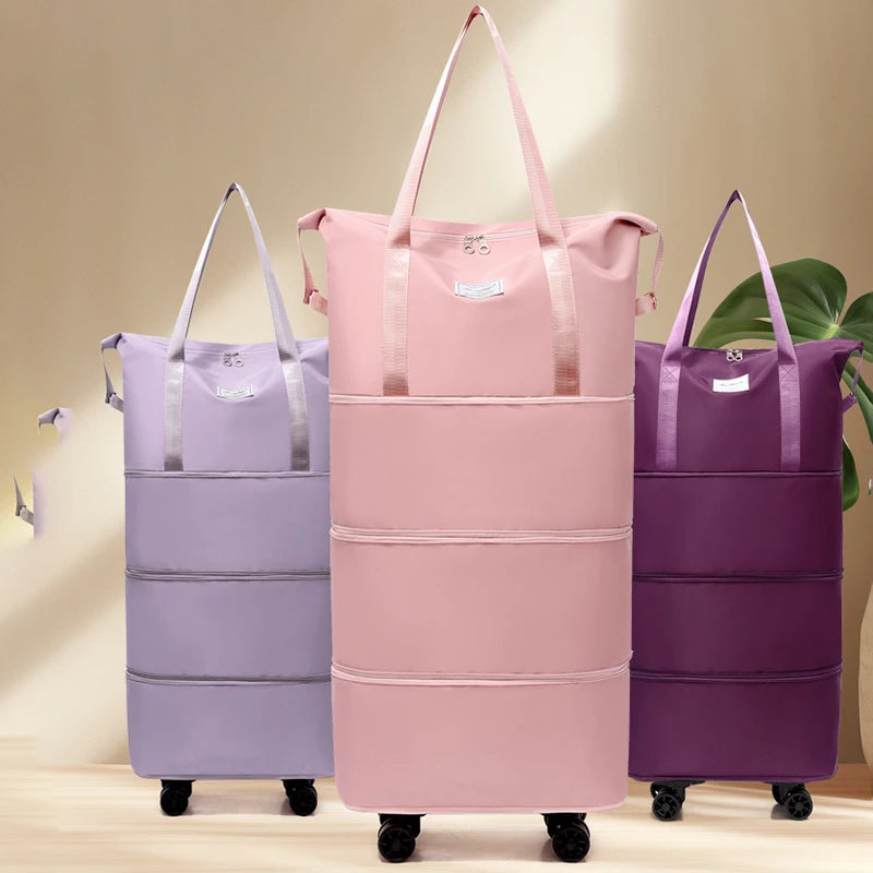 Giant Rolling Travel Duffel Bag - Spacious, Lightweight Luggage Bag With Wheels Portable Overnight Bag, Weekend Travel Bag