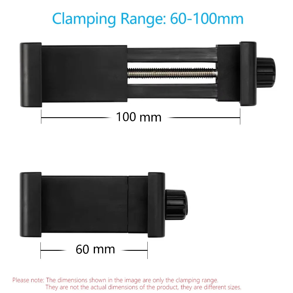 Tripod Mount Universal 360 Degree Mobile Phone Clip for 1/4" Screw Holes Cellphone Holder Desk Tripod Adapter For iPhone/Samsung