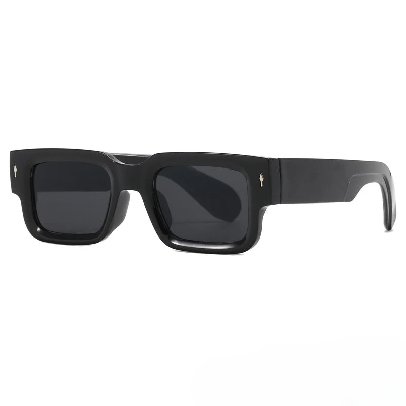 Retro Men Square Sunglasses for Women Vintage Luxury Rivet Designer Sun Glasses Fashion Arrow Shades UV400 Eyeglasses