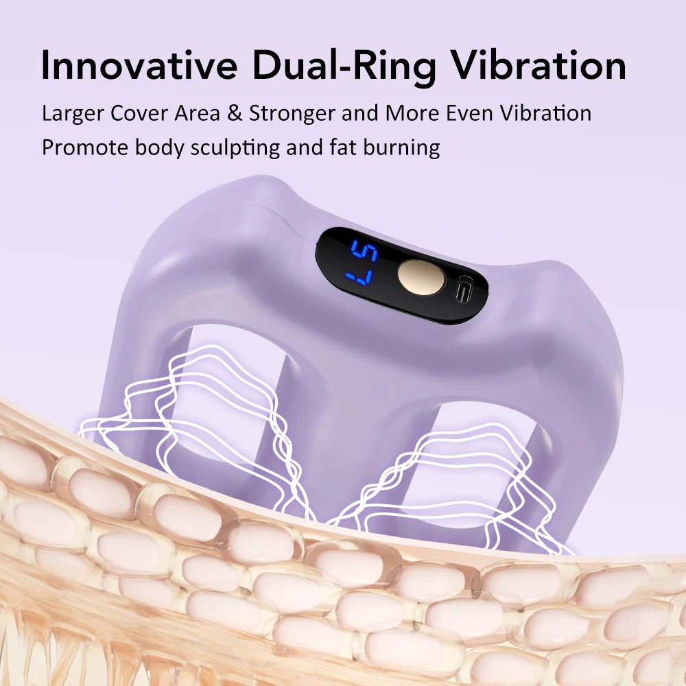 Electric Fascia Ring Fitness Massage Ring Vibration Full-Body Shaping Massager Abdomen Belly Waist Deep Tissue Massage Device