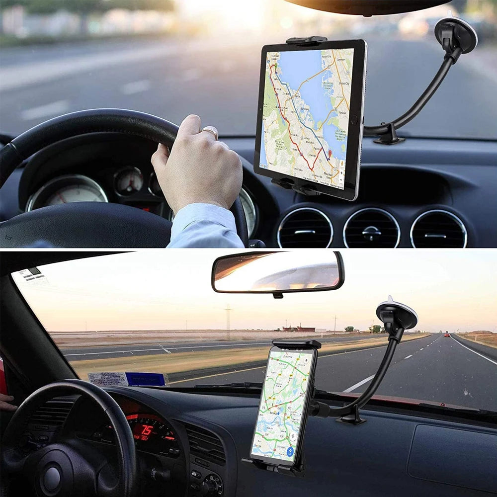Universal Car Tablet Holder Suction Cup Stand for iPhone Samsung iPad Pro Air4-13'' Galaxy Tab Dashboard Cellphone Bracket Mount