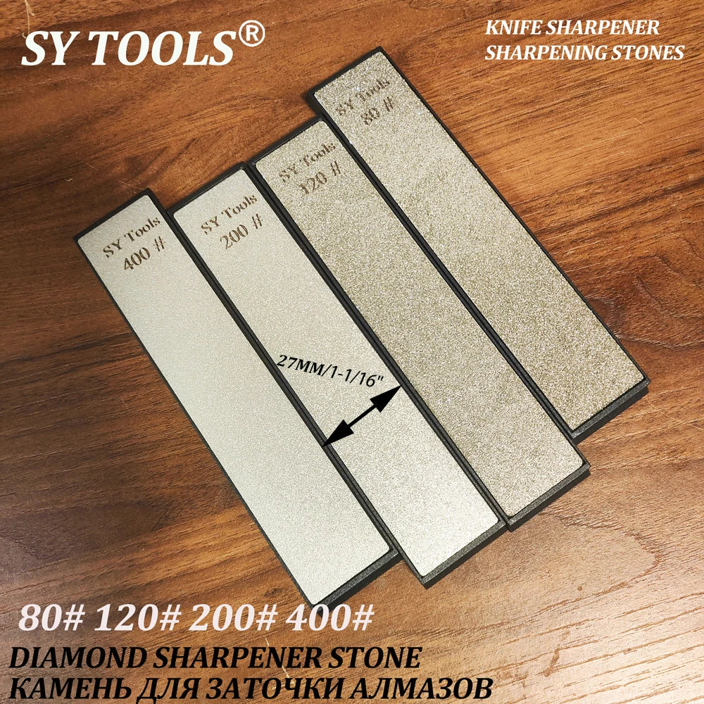 Widened Diamond Sharpening Stone Compatible with Fixed-Angle Sharpener for Kitchen Knives and Outdoor Tools, Portable Sharpening