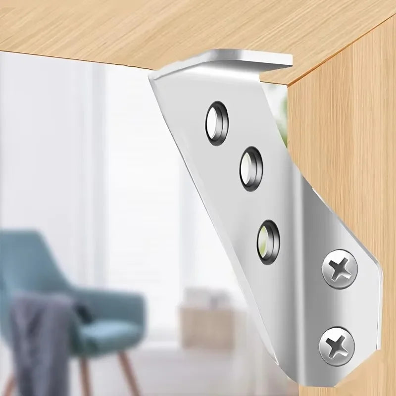 piezas código de ángulo de acero inoxidable engrosado 90 grados ángulo recto soporte fijo conectores de muebles