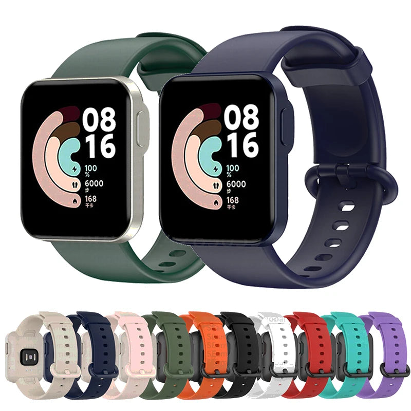 Silicone Straps for Redmi Watch 2 Lite Poco Watch Replacement watchband Bracelet for Xiaomi Watch Lite With Screen Protector