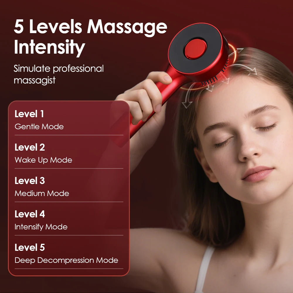 Electric Vibration Massage Comb Portable Hair Follicle Comb Scalp Oil Liquid Applicator Head Massager Hair Growth Anti Loss Care
