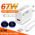 67W 6A Turbo Fast USB Charger For Xiaomi 12 13 14 15 17 Pro Redmi Note 11 12 13 14 Pro POCO X5 X6 X7 Type C Quick Charging Cable