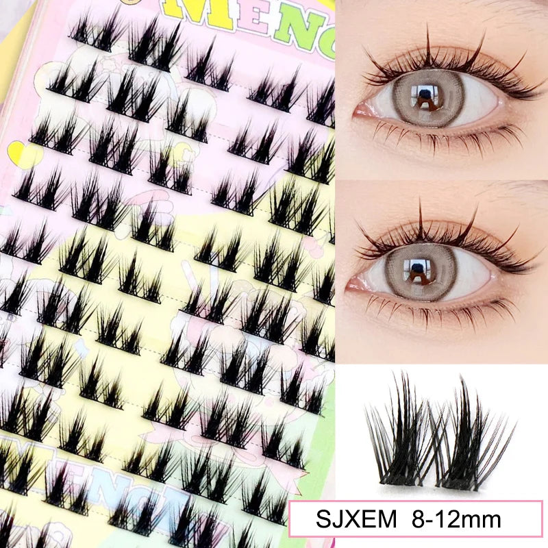 Sunflower Lashes Brown Manga False Eyelashes Natural Soft  Large Capacity Anime Eyelashes Douyin Wanghong Makeup Anime Eyelashes