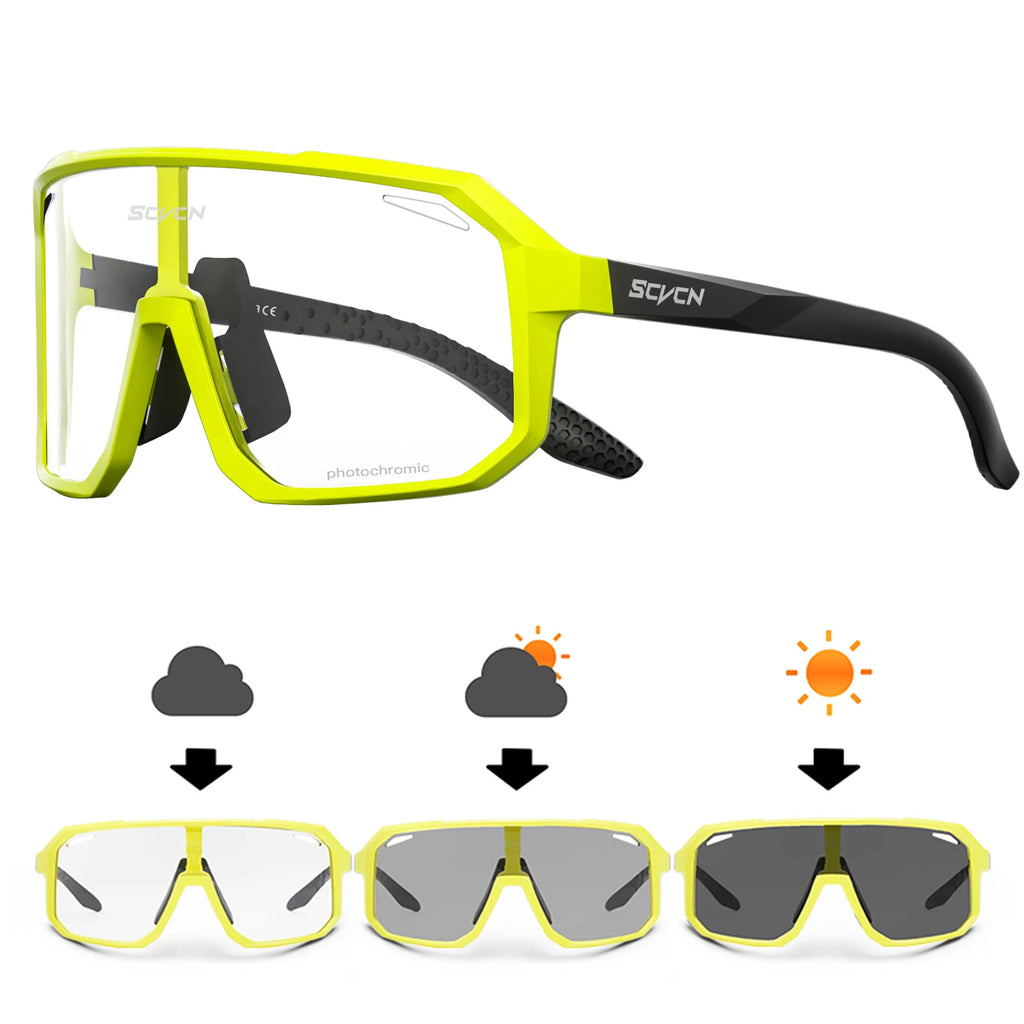 Cycling Glasses Photochromic Sunglasses Men Women Mountain Bike Road Eyewear New Bicycle Riding Outdoor Sports Hiking Goggles