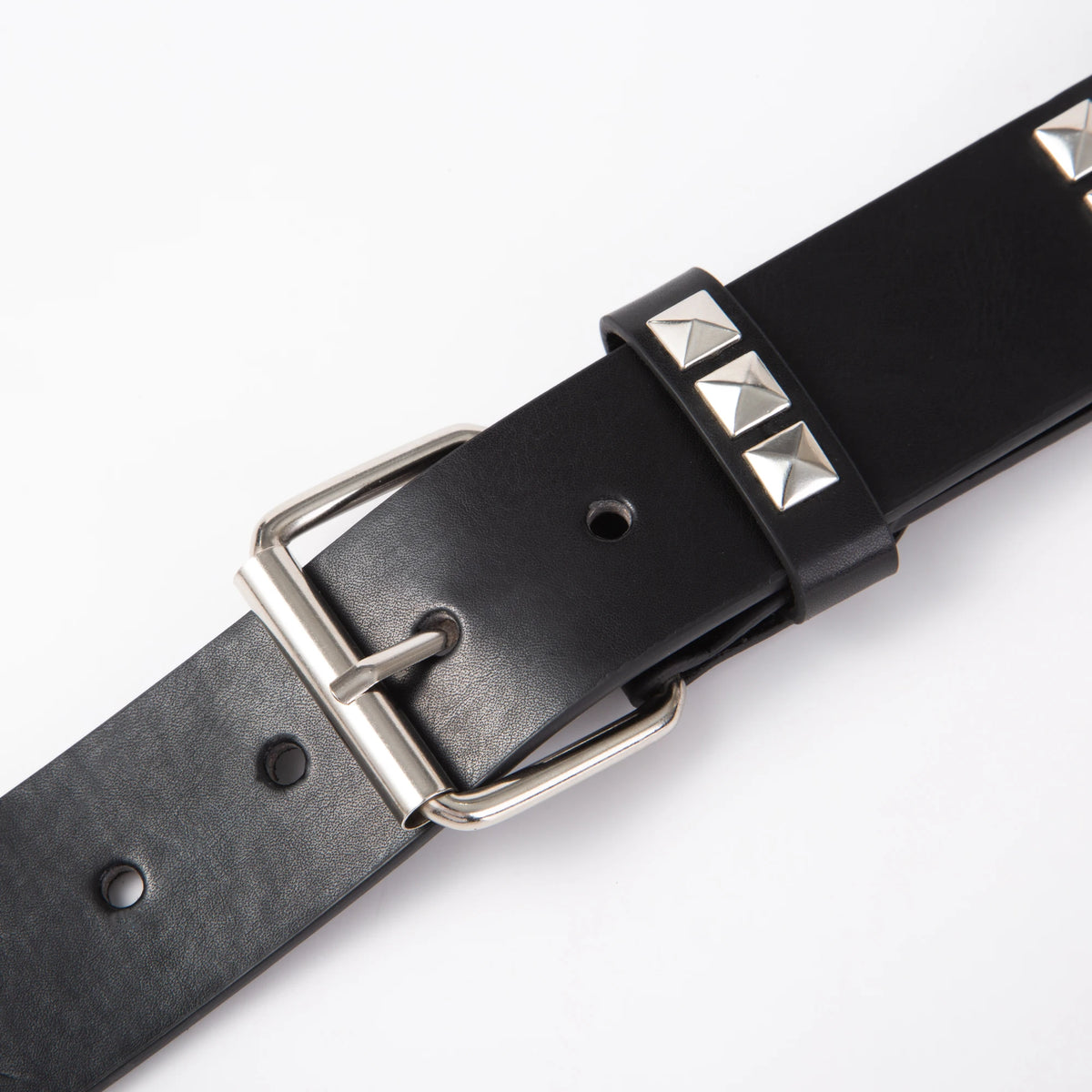 Square Beaded Rivet Belt Pyramid Punk Belt Fashion All-in-One Leather Belt