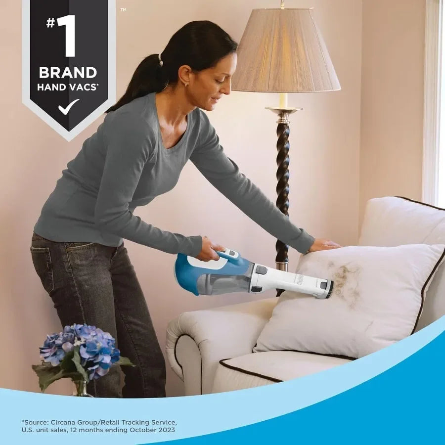 Dustbuster Cordless Handheld Vacuum Cleaner Compact Portable Car & Home Vac with Crevice Tool, Rotating Nozzle and Charging Station for Pet Hair Cleaning