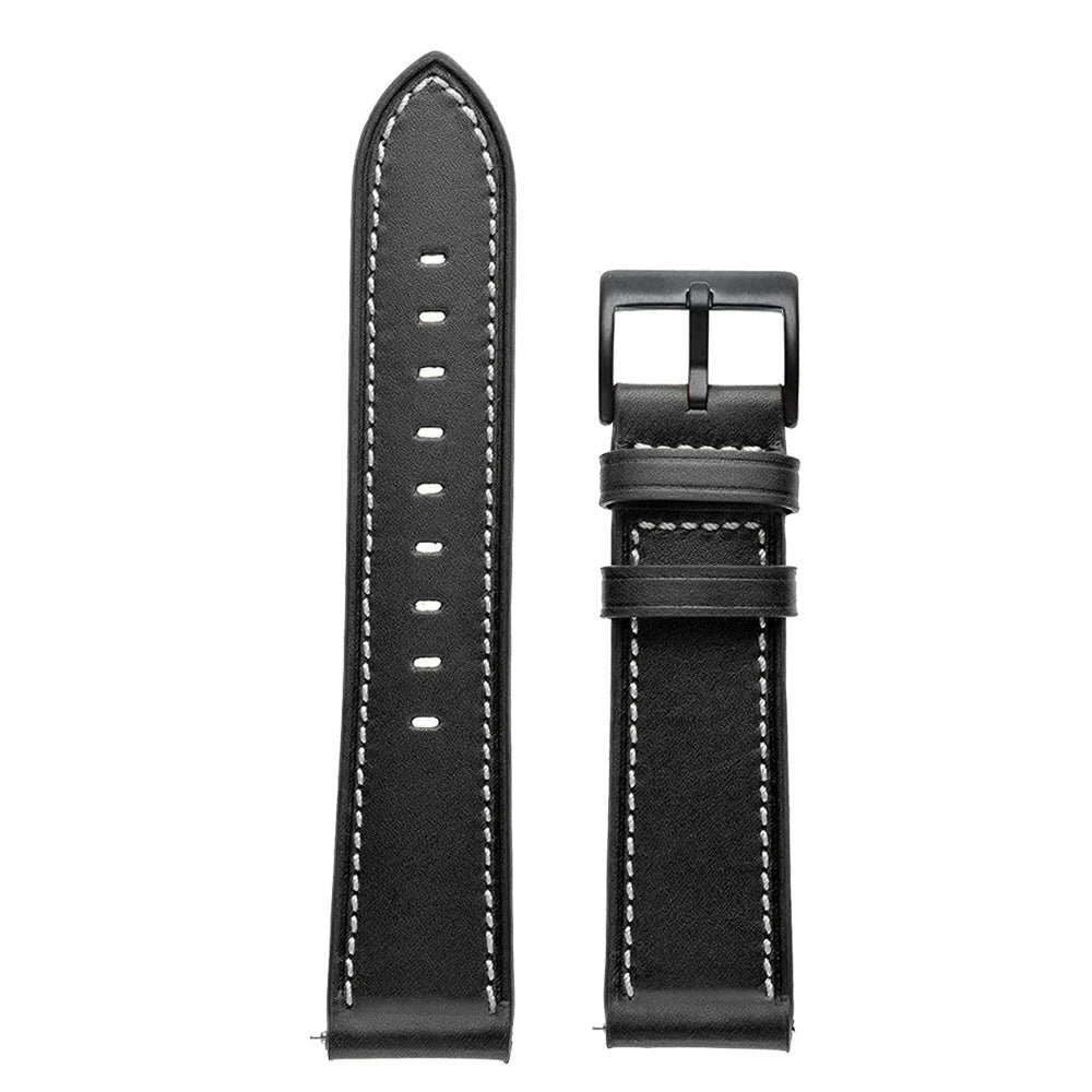22 20mm Leather Band Straps For Garmin Forerunner 265 965 255 255M 245 645 158 55/Venu 2 Plus/Vivoactive 4 3/Venu2 SQ 2 Bracelet