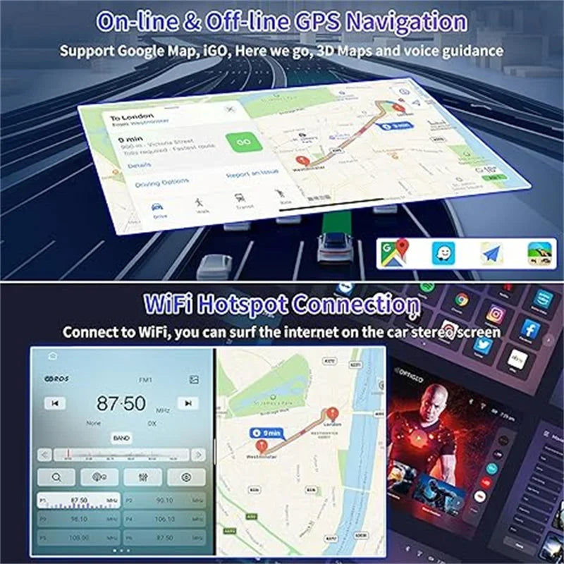 Car Stereo Radio for Ford F150 2009-2014 2+64G 4+64G with Wireless CarPlay Android 9.7'' IPS Touchscreen Wireless GPS WiFi  FM/RDS SWC WiFi Bluetooth Split Screen Bluetooth