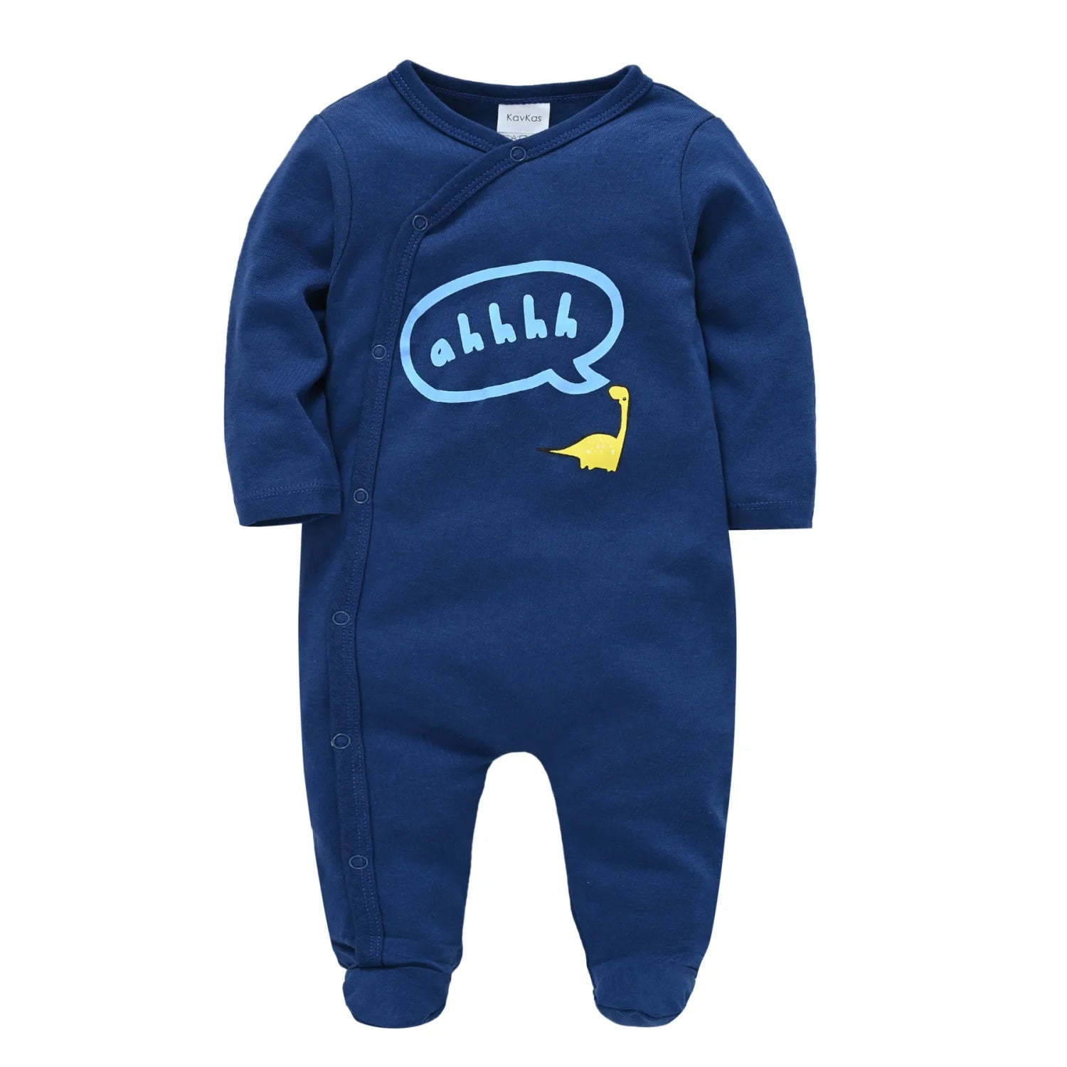 KAVKAS Baby Clothing Girls Pink Romper Cartoon Kids Pajamas Long Sleeve Jumpsuit Bebe Playsuit Girls Clothes  0`12 Monthes