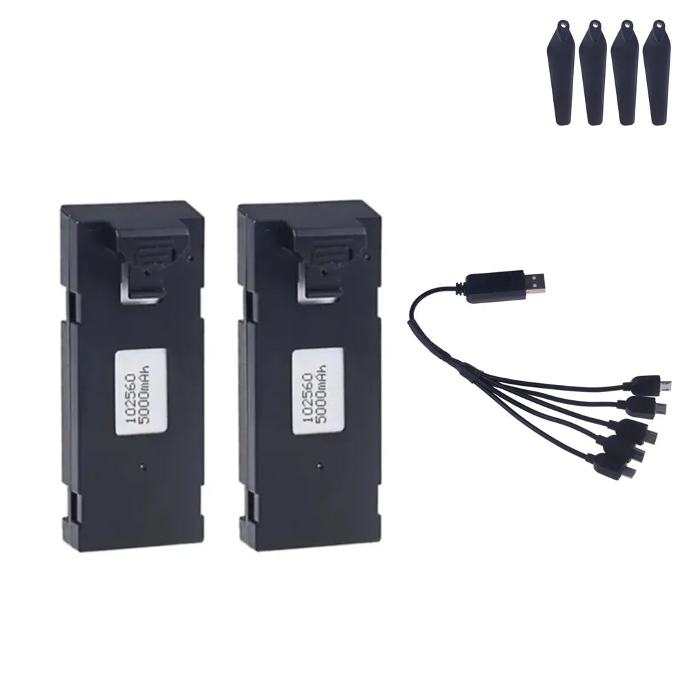 Upgrade 3.7V Drone Battery Accessory 5000mAh For E88 E88 PRO E99 PRO E525PRO Mini Uav Drone Battery 4K Drone Spare Parts Battery
