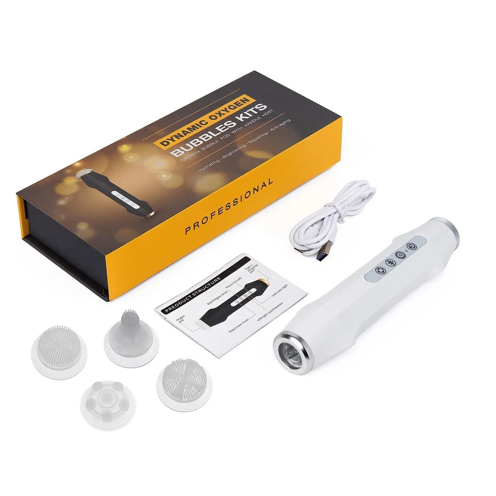 Oxygen Bubble Pen 7 Color Facial CO2 Oxygen Bubble Machine Can Be Matched Serum Gel Facial Skin Care Device Facial SPA CO2
