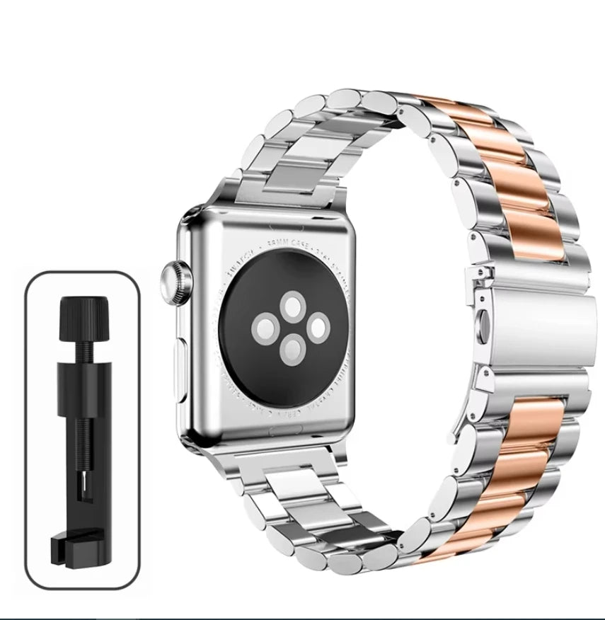 Stainless Steel Strap For Apple Watch Band 45mm Ultra 49mm 41mm 40mm 44mm Strap Metal Bracelet For Iwatch Series 9 10 46mm 42mm