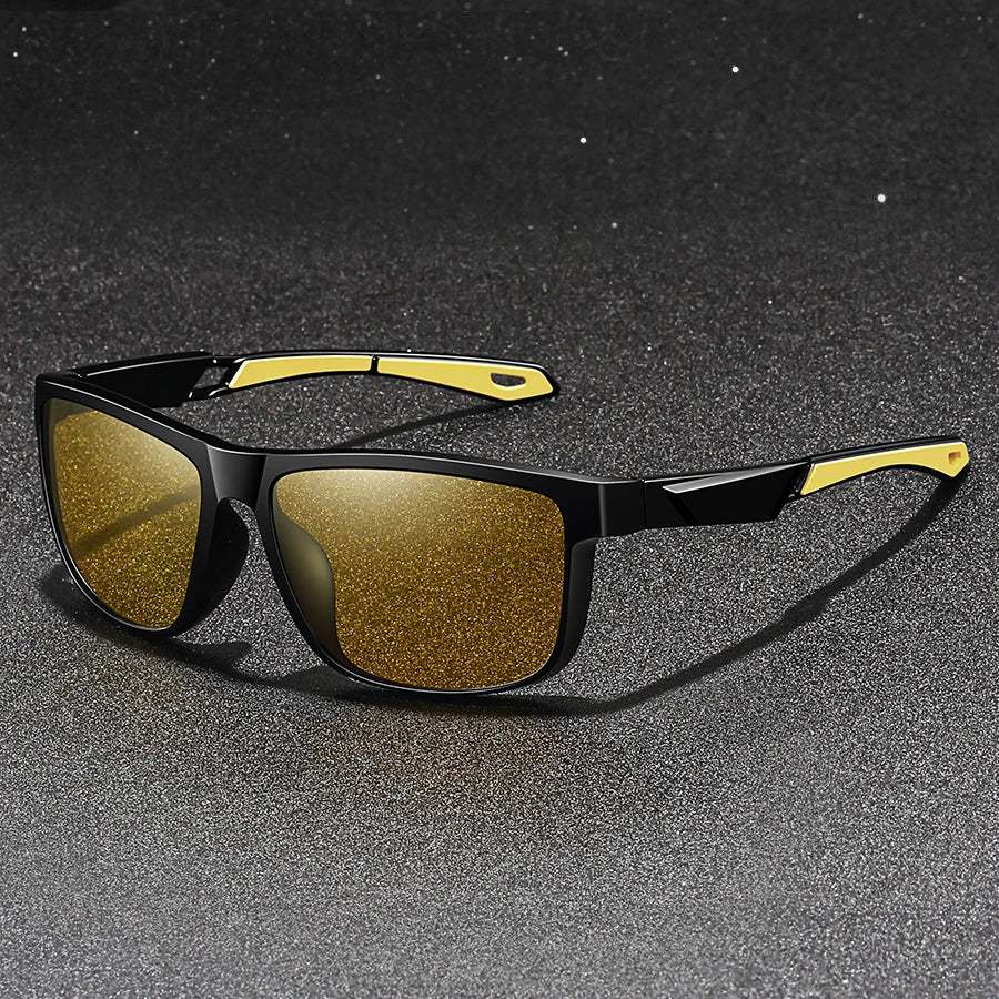 Fashion Vintage Square Frame Unisex Night Vision Glasses Reduce Visual Fatigue Lenses Anti-Glare Anti-Reflective Eyewear