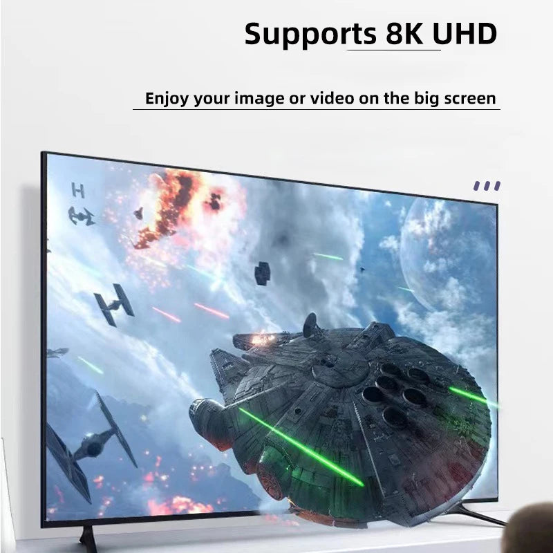 Mini HDMI-compatible Male to HDMI-compatible Female Adapter UP Down Angle 180 Degree 8K@60Hz 2.1 Female Extension Converter