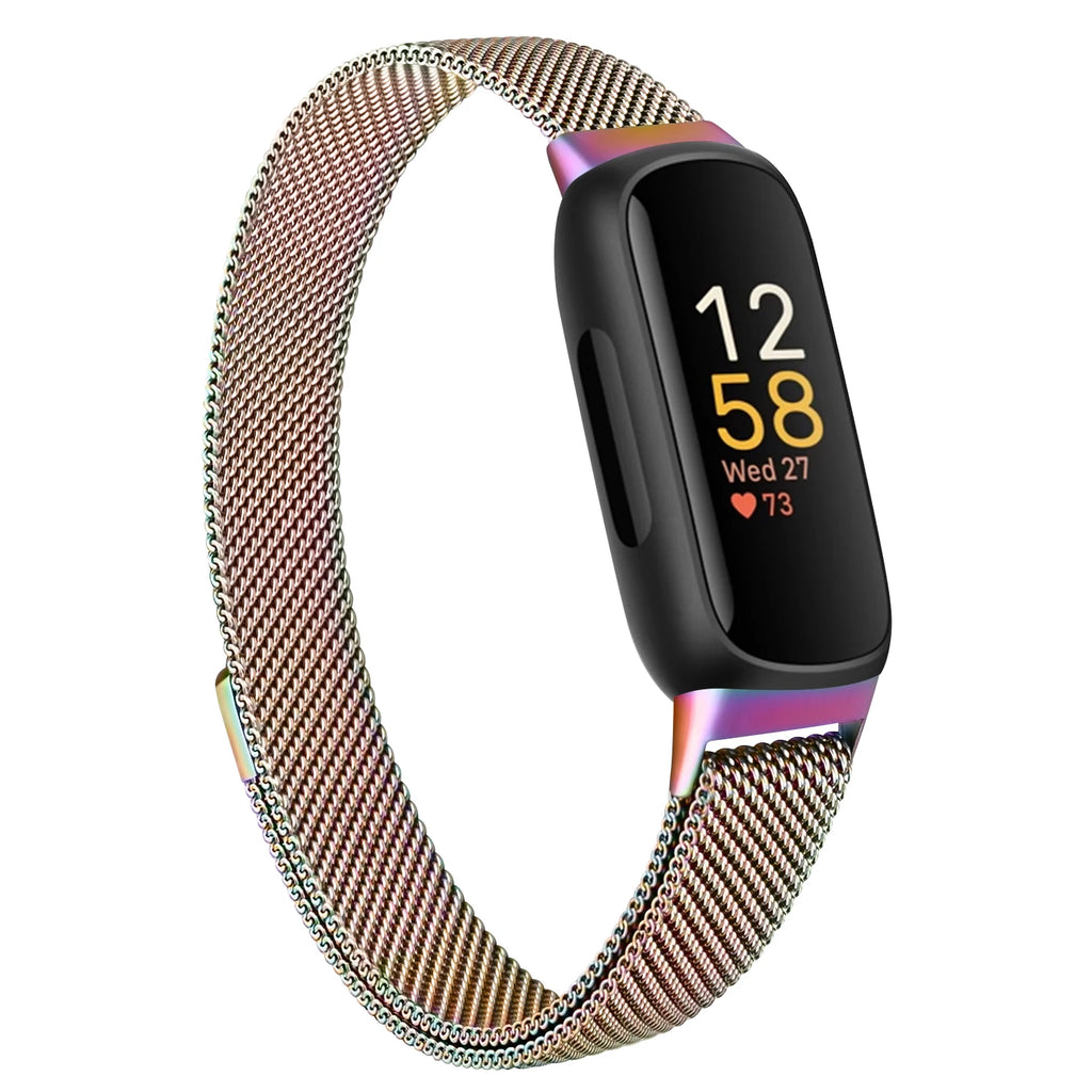Metal Magnetic Loop Strap For Fitbit Inspire 3 Band Stainless Steel Watchband Bracelet For Fitbit Inspire 3 Strap Wristband