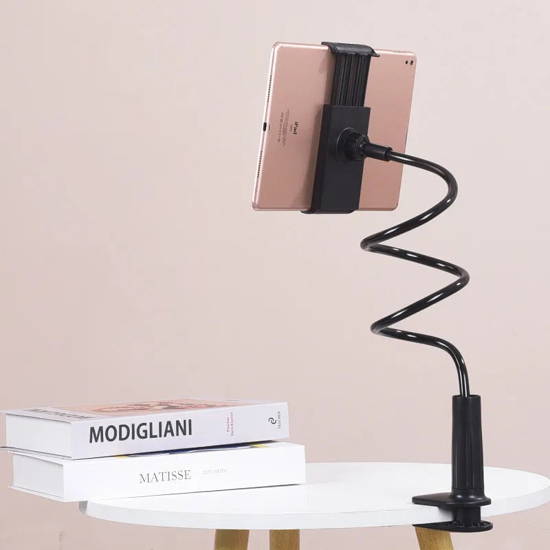 Tablet Holder Stand Bed Adjustable Flexible Arm Tablets Mount Clamp on Table For iPad Air Mini Or Other 4.7-10.5" Devices