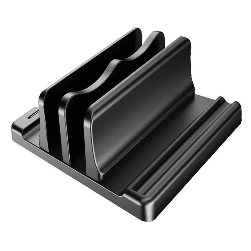 4 in 1 Vertical Laptop Stand Adjustable Width Space Saving Desktop Notebook Holder – Universal Vertical Dock for MacBook Surface