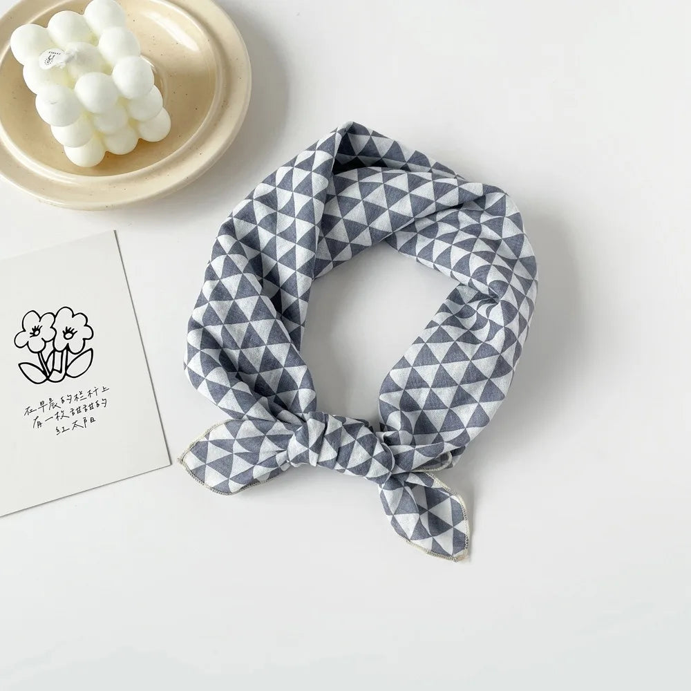 Fashion Square Scarf 1pcs Cotton Rich Summer Scarf Digital Printed Head Scarf for Women Versatile Lightweight Wrap Chic