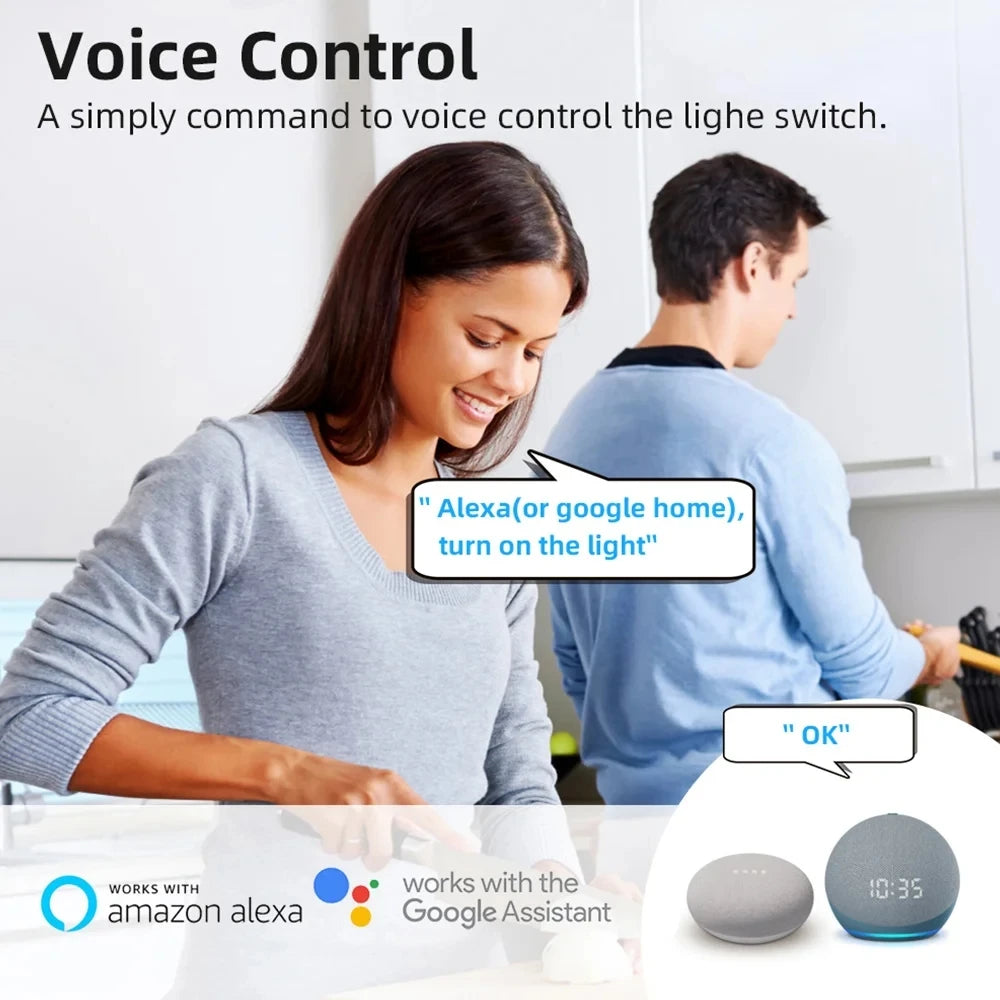 16A Mini Wifi Switch DIY Smart Home 2-way Control Relay Smart LIfe APP Control Remotely Timer Works With Alexa Google Home