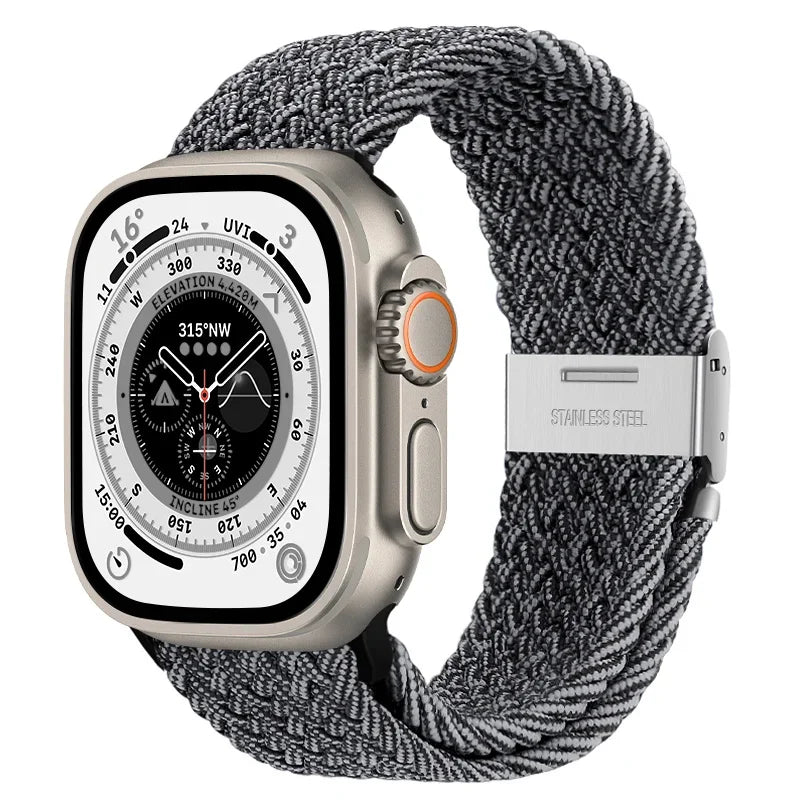 Braided solo loop strap For Apple watch band 44mm 40mm 45mm 41mm 42mm Nylon correa bracelet iWatch series 8 9 4 5 SE 6 7 Ultra 2