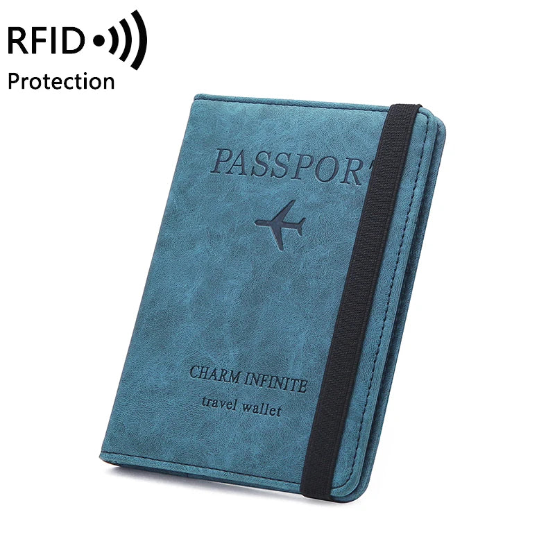 RFID anti-theft brush passport bag ticket document storage bag simple fashion card bag multi-functional travel passport holder