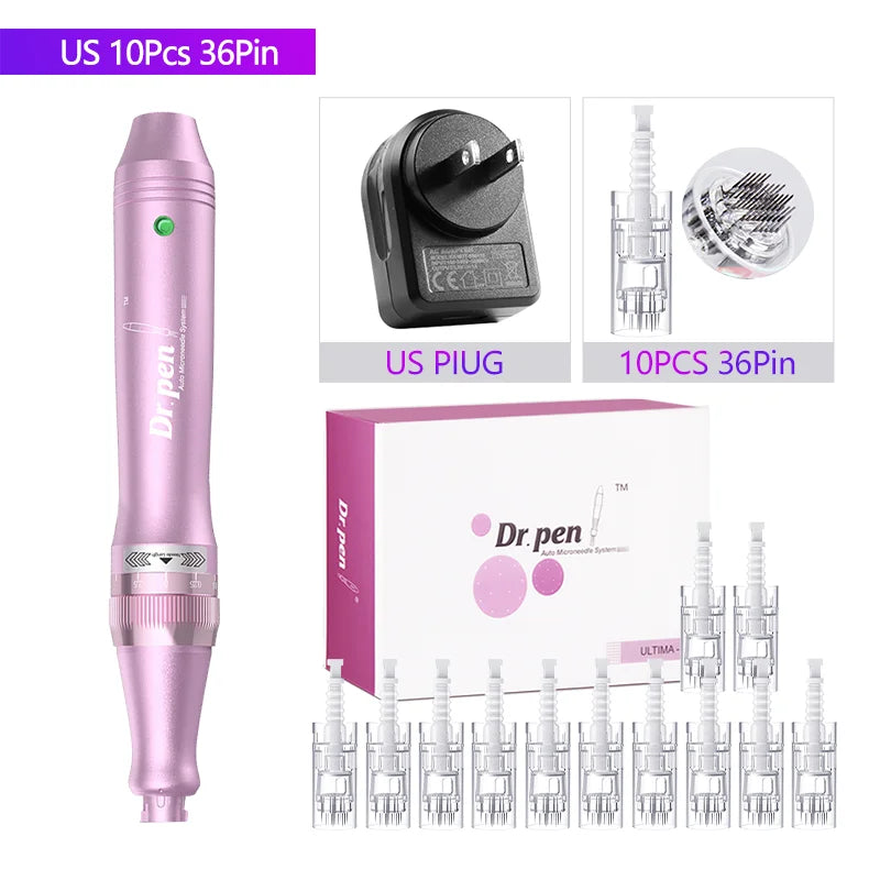 Authentic Dr. Pen Ultima M7 12Pcs 0.25mm Needles Multi-function Facial Mesotherapy Skin Wireless Electric Derma Beauty Device